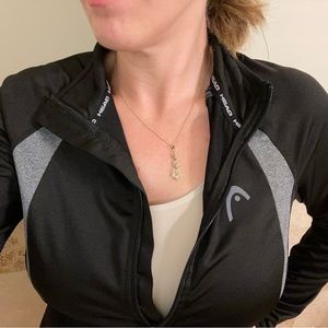 Black athletic zip up jacket w/ pockets